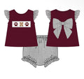 bulldog seersucker bow diaper set