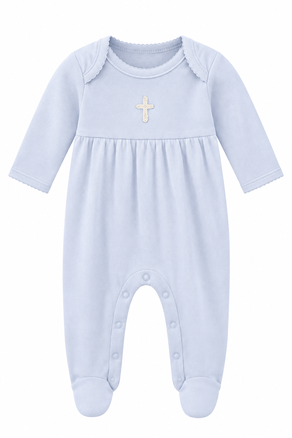 CROCHET CROSS SLEEPER BLUE