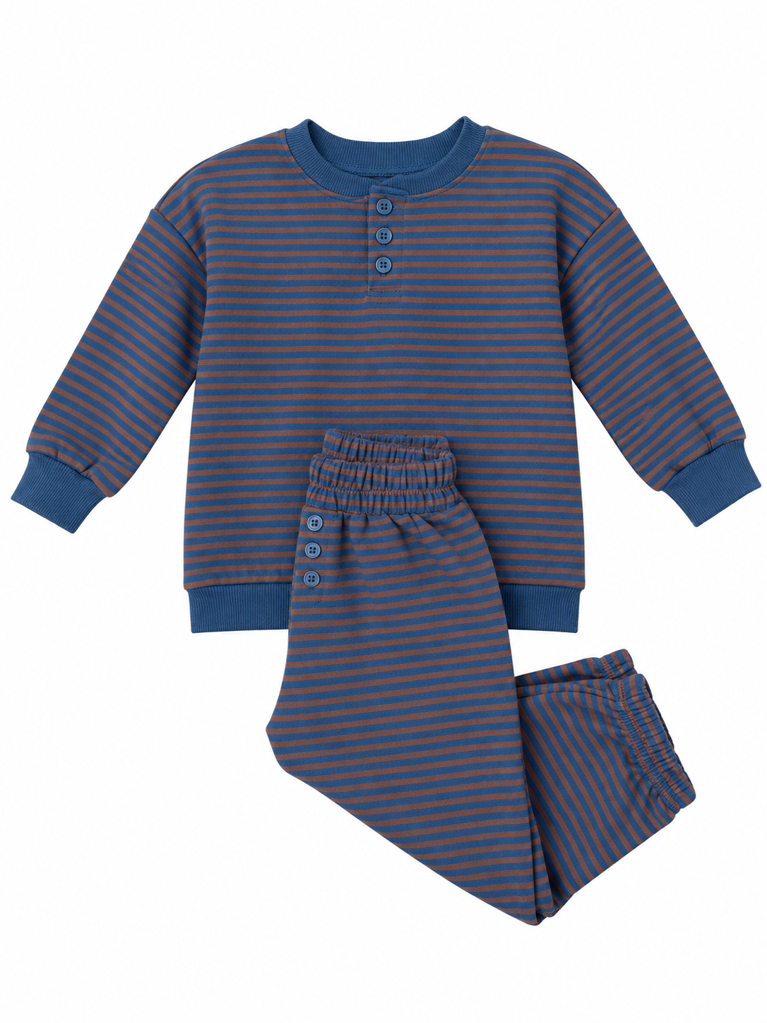 Bailey set blue chocolate stripe